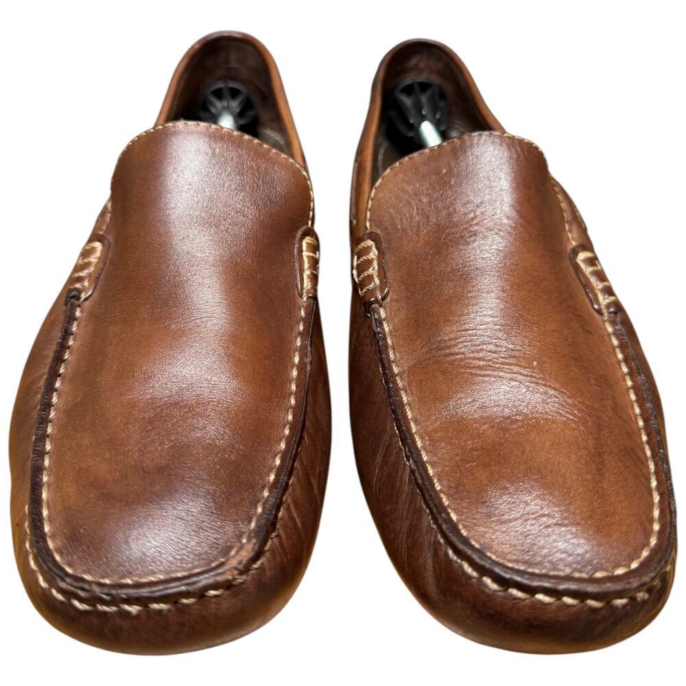 VIA SPIGA Drive Along Men's 9.5 Brown Genuine Leather Driving Casual Shoes - Picture 9 of 14